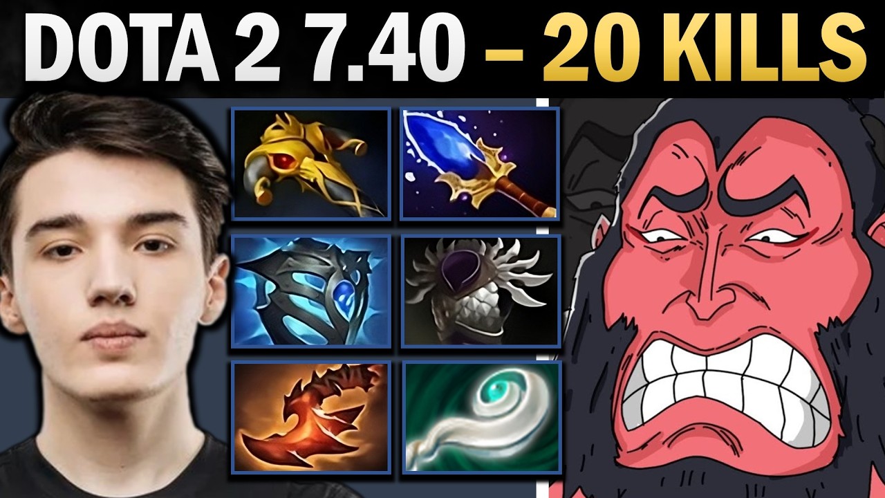 Axe Pro Offlane with Euls and 20 Kills - Dota Gameplay