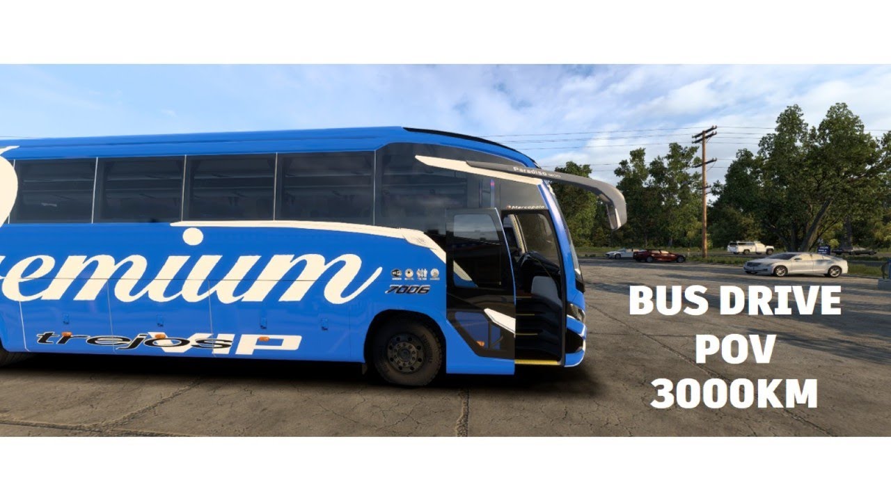 American Truck Simulator/ fast expressbus 3000KM drive challenge