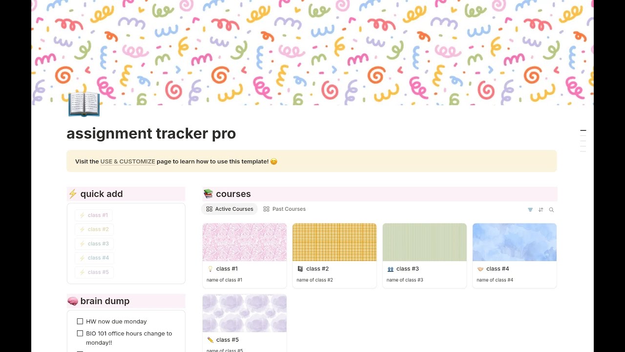 How To Use Assignment Tracker PRO Notion Template