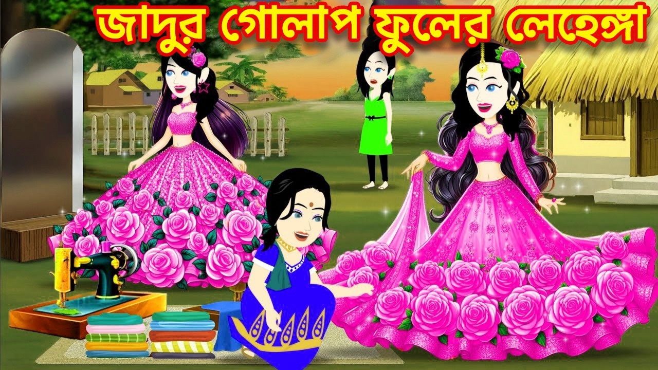 জাদুর গোলাপ ফুলের লেহেঙ্গা | Jadur Lehengar Golpo | Thakurmar Jhuli | Rupkotha Golpo | Golpo Jhilik