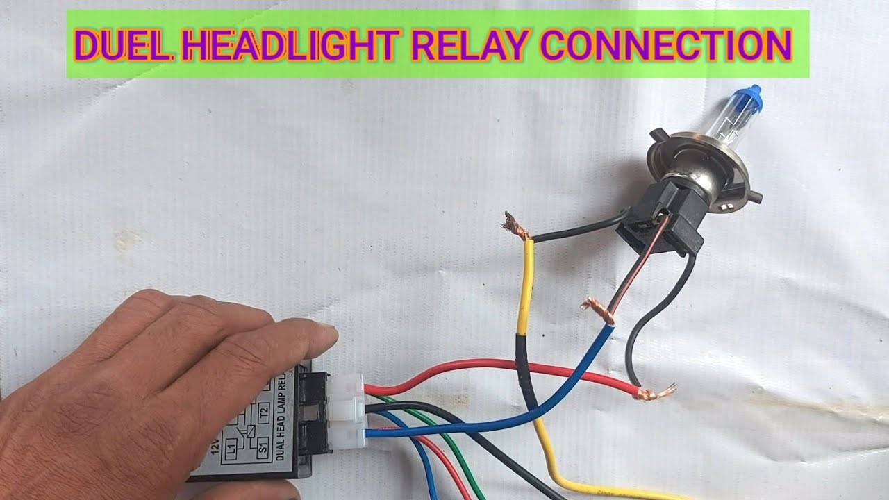 DUEL HEADLIGHT RELAY CONNECTION/हेड लाइट रींले कनेक्शन  कि जानकारी हिंदी