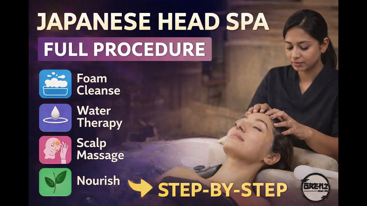 Japanese Head Spa Full Procedure | Step-by-Step Scalp Ritual at ORENZ JAPANESE HEAD SPA 📍BANGALORE!