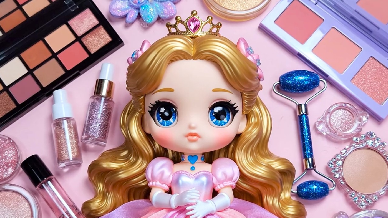 Royal Peach Princess Makeup Tutorial ASMR (No Talking) 🍑✨