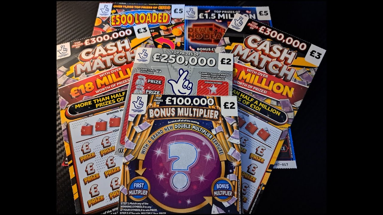 selection of scratch cards £ 20 in play