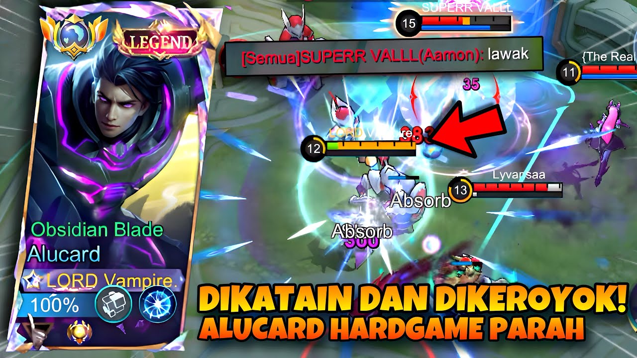 VAMPIRE DIKATAIN LAWAK! ALUCARD EXP MODE BARBAR GENDONG 1 TIM 👿 | MLBB
