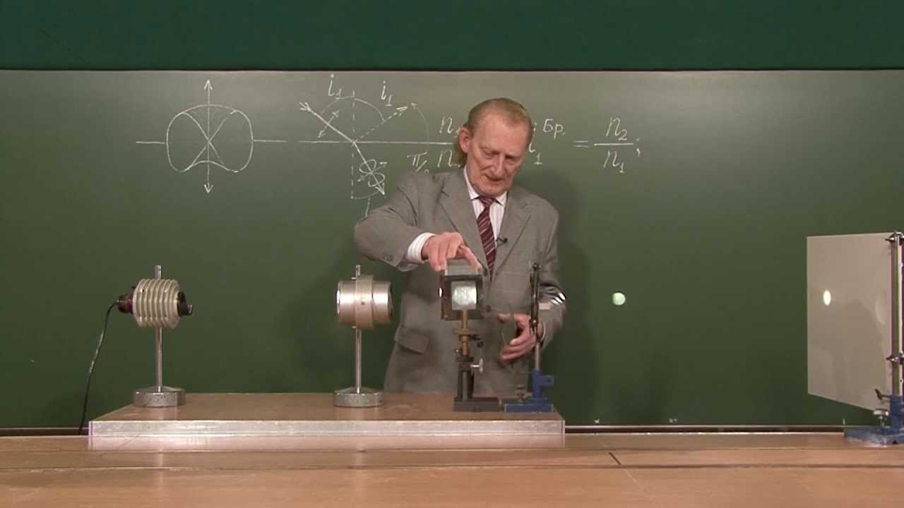 Поляризация естественного света при отражении от стекла