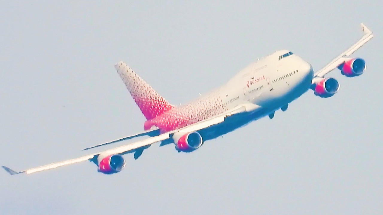 Боинг 747-400 Такое надо увидеть - заход и посадка в Шереметьево