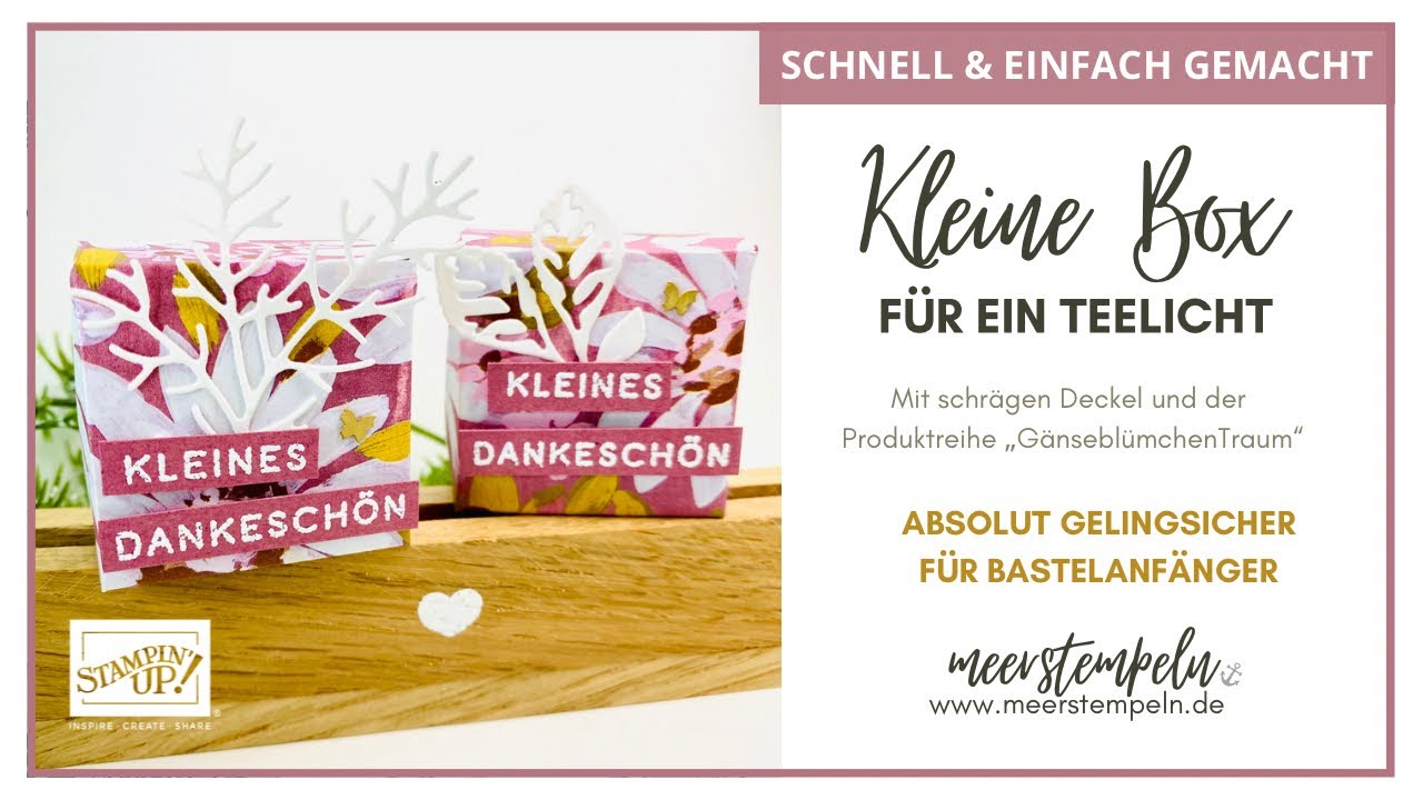 ⚓️Teelichtverpackung - für ein Teelicht | Mitbringsel | Dankeschön | Gänseblümchentraum Stampin‘ Up!
