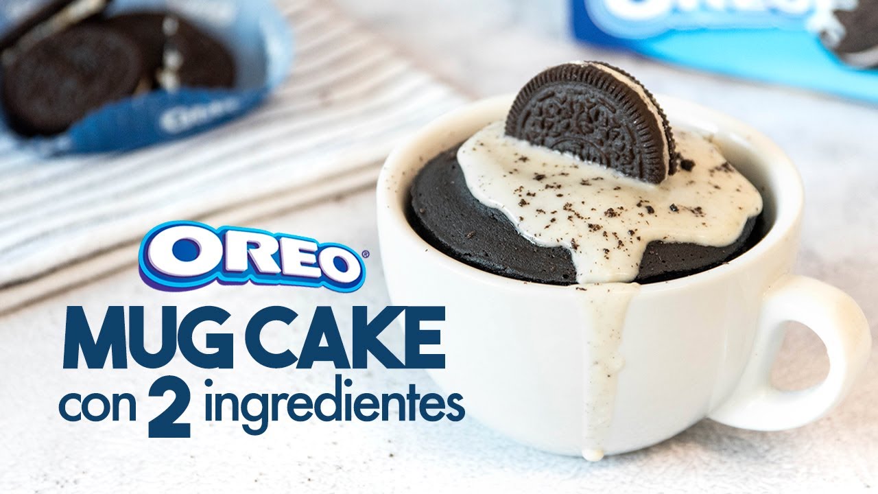 PASTEL de OREO en TAZA con 2 Ingredientes 💙 | 1 minuto en MICROONDAS