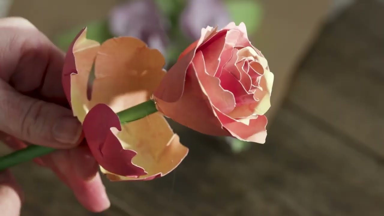 Bloemen in een boek - Roos tutorial
