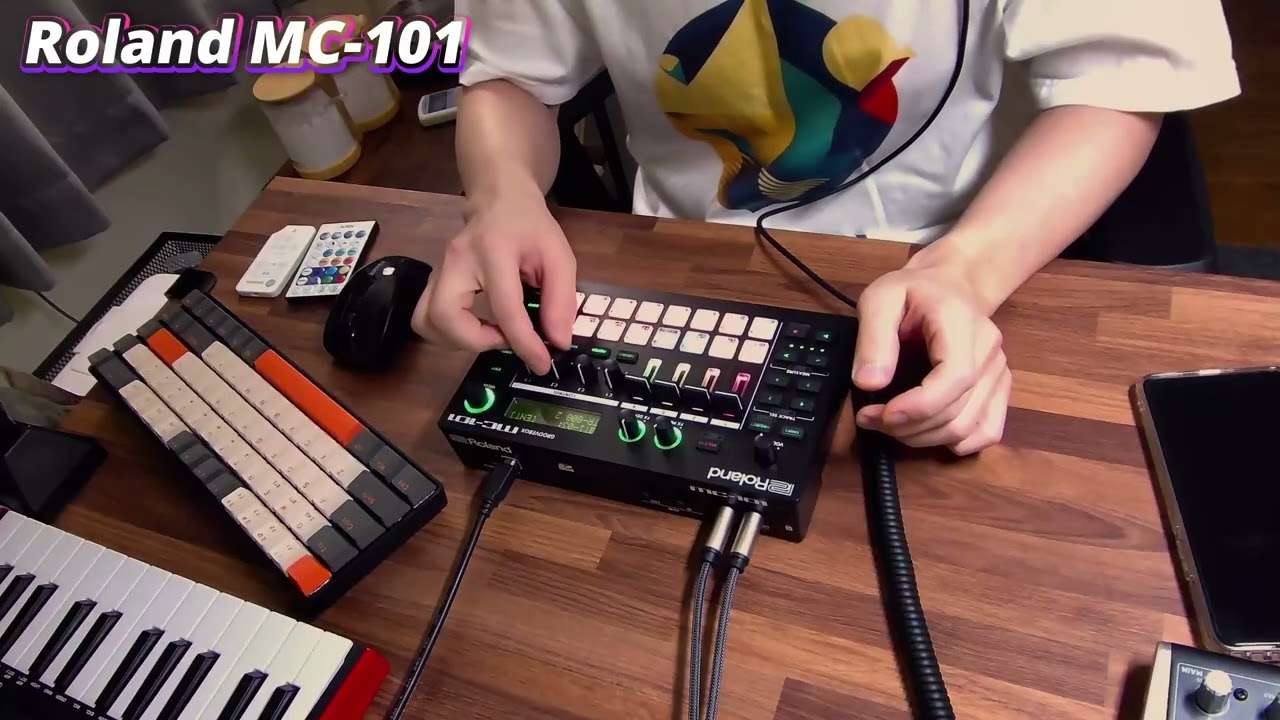Roland mc-101でミニマルテクノ🎛️🥁🪘🪇🎶
