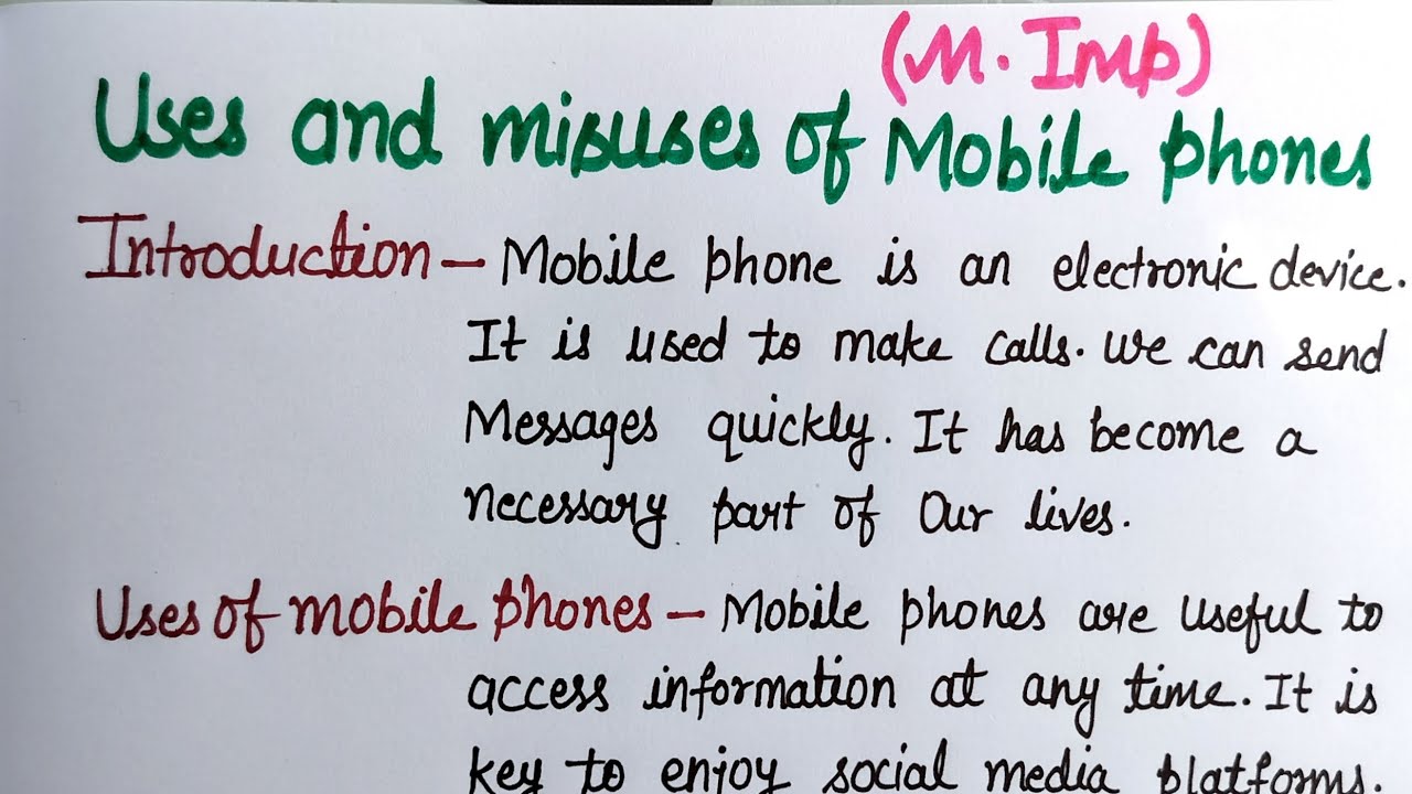 Uses And Misuses Of Mobile Phone Essay /Uses And Misuses Of Mobile  #essay #english 