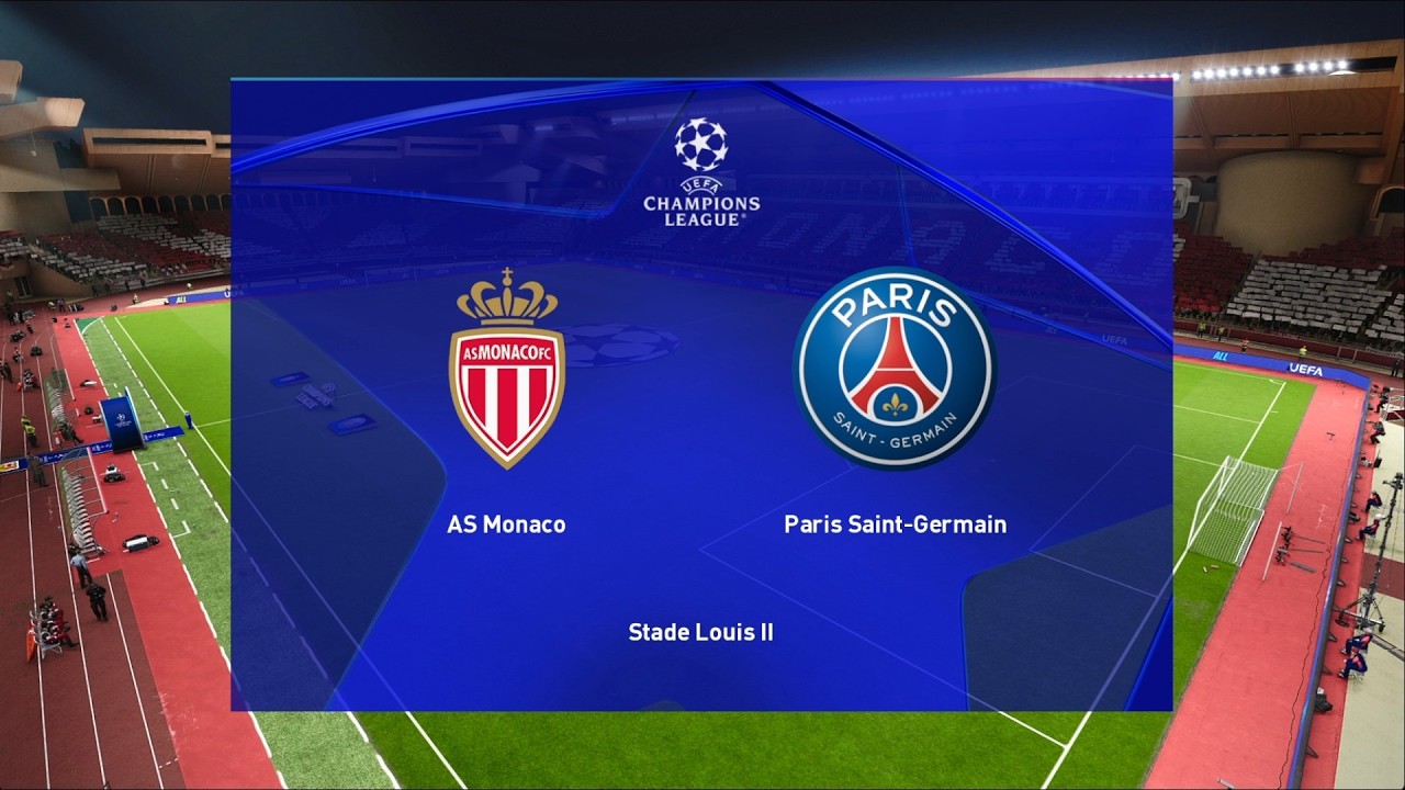 AS Monaco vs Paris Saint-Germain | Stade Louis II | 2025-26 UEFA Champions League | PES 2021