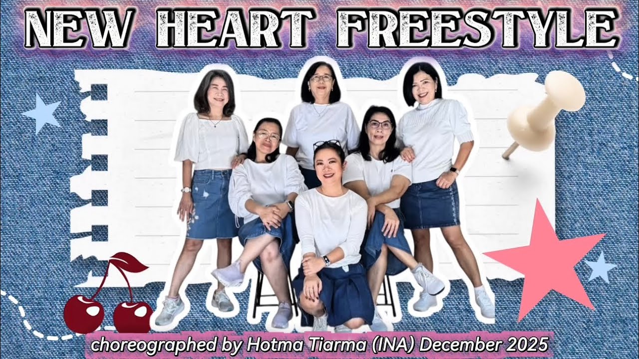 NEW HEART FREESTYLE Linedance choreographer Hotma Tiarma (INA) demo by Lily Ladies LD