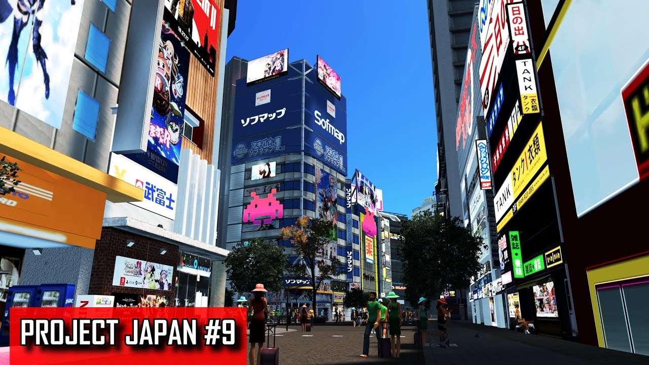 Entertainment, Anime/Manga Culture & Nightlife Pedestrian Zone - Cities: Skylines - PROJECT JAPAN #9