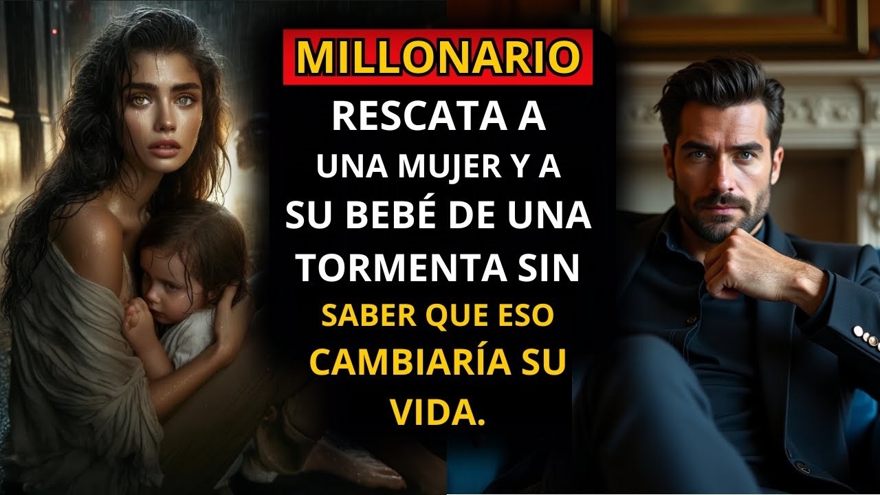MILLONARIO RESCATA a una MUJER CON UN BEBÉ de una tormenta... ella no imaginaba que TODO CAMBIARÍA..