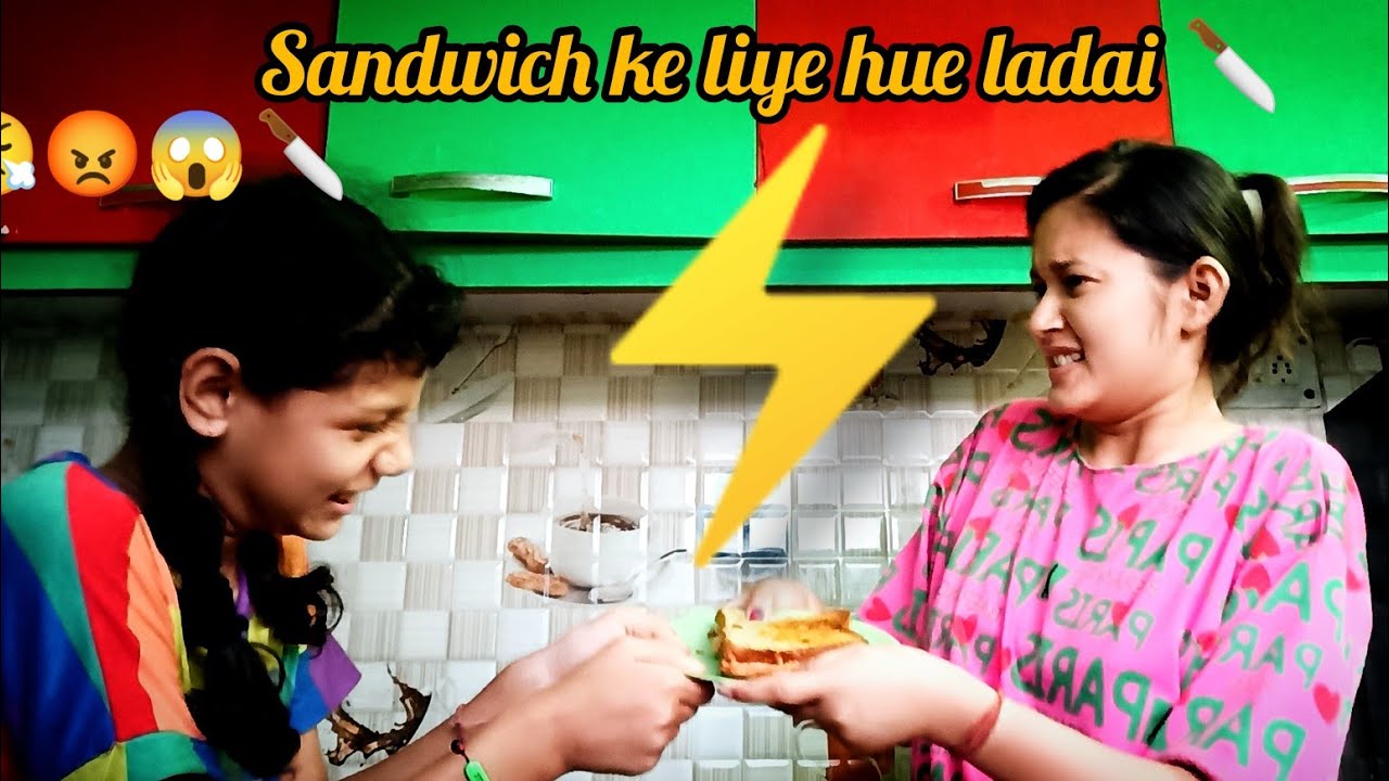 😡ek sandwich ke liye hum dono mai hui  ladai😱🔪🥪