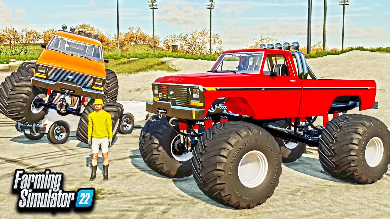 MONSTER TRUCK MUDDING & OFF-ROADING! (SIMULATOR 22) | FARMING SIMULATOR 22