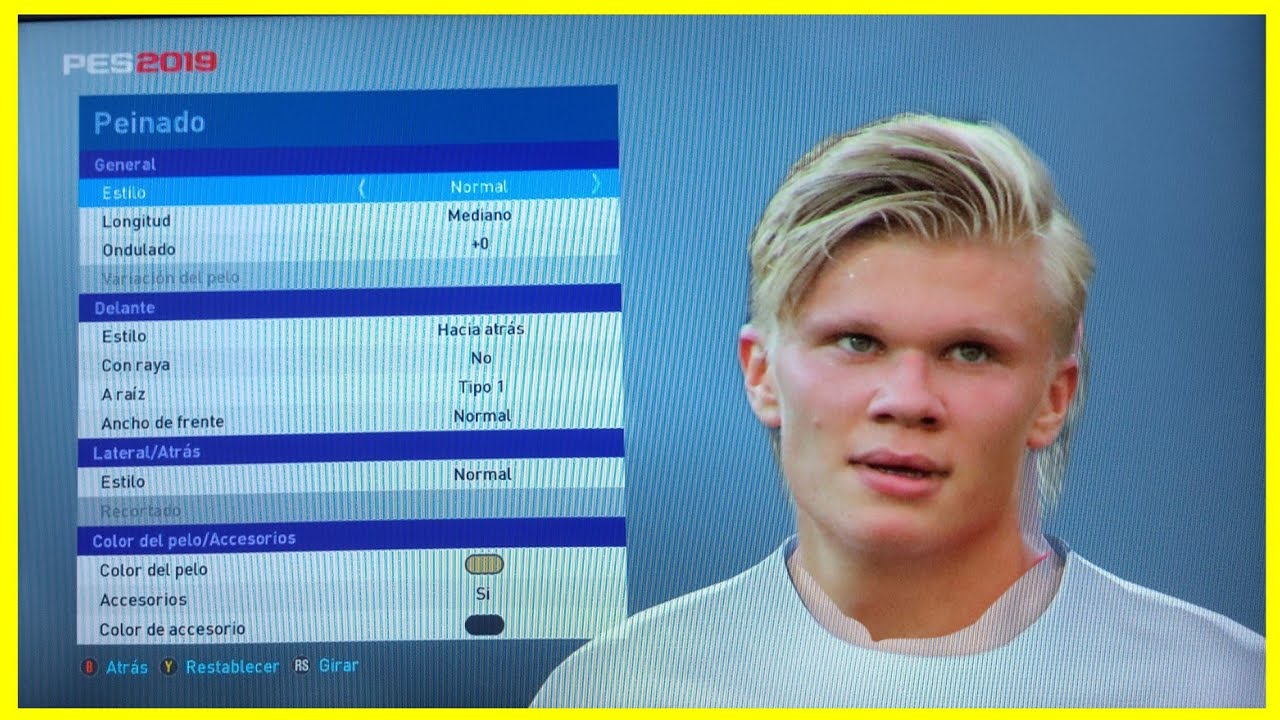 Cómo hacer a Haaland en pes 2019 ⚽⚽