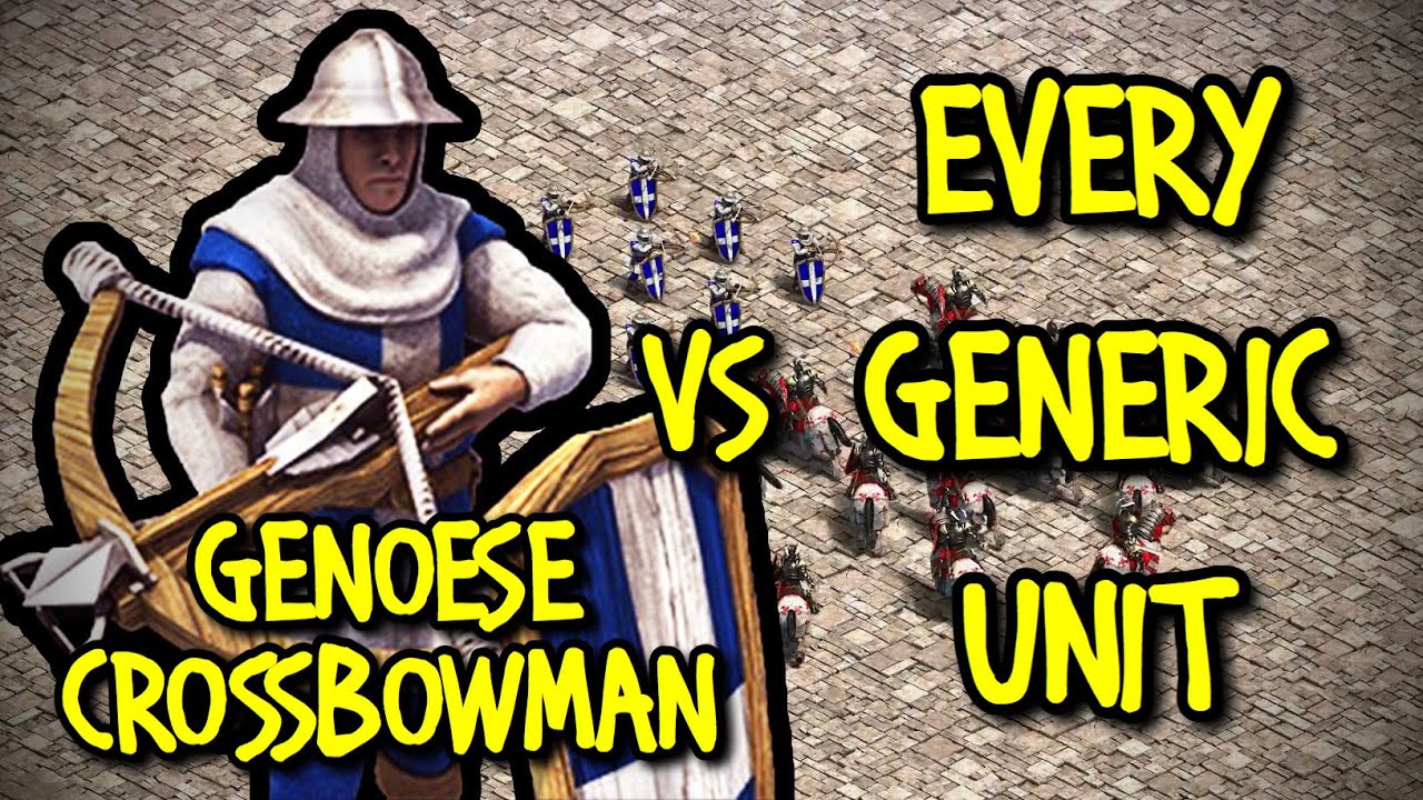ELITE GENOESE CROSSBOWMAN vs EVERY GENERIC UNIT | AoE II: Definitive Edition