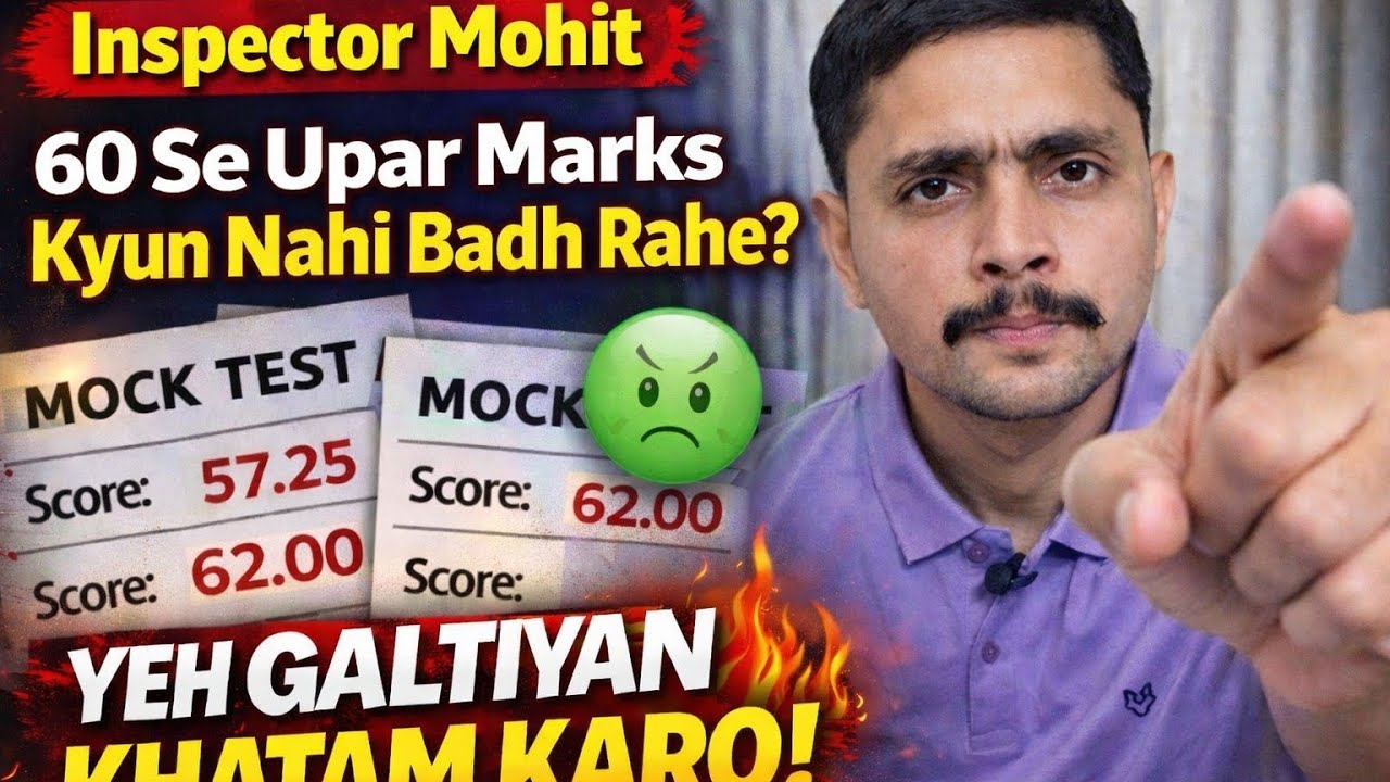 SSC Me Marks Nahi Badh Rahe? Ye 5 Galtiyan Band Karo! SSC Full Roadmap by Inspector Mohit ⭐⭐⭐