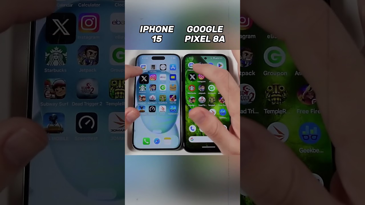 iPhone 15 vs Pixel 8a ⚡ Underdog Surprise? 📲 #shorts