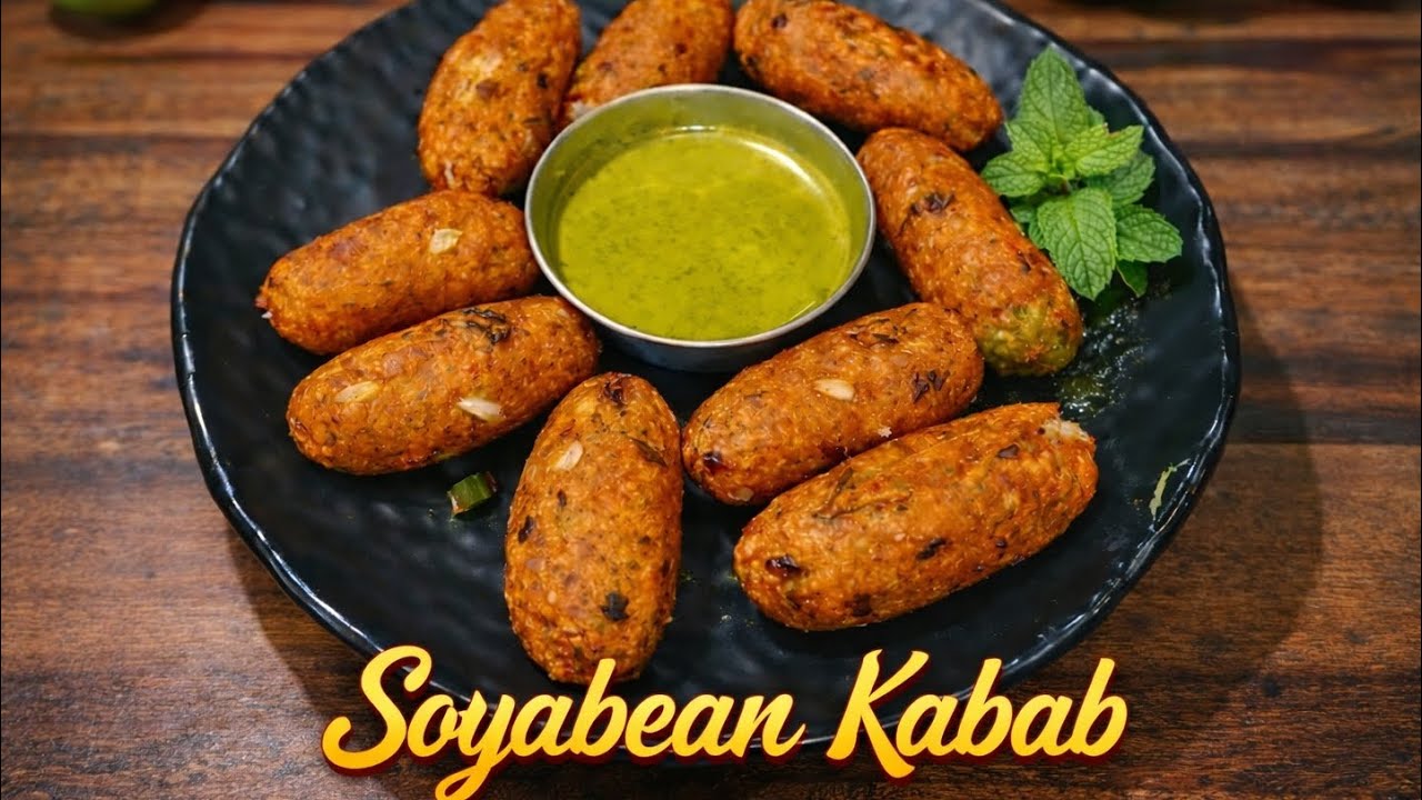 “सोयाबीन वेज कबाब | Crispy & Tasty Soyabean Kabab Recipe | Healthy Evening Snack” 😋