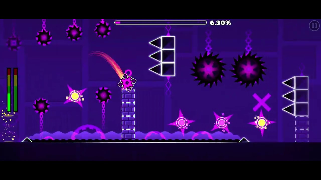 Geometry dash, but every portal is dual(blue and orange)
