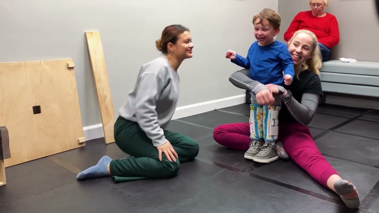 A session on standing and walking. #physicaltherapy