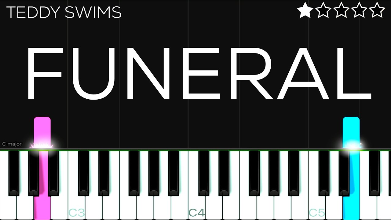Teddy Swims - Funeral | EASY Piano Tutorial