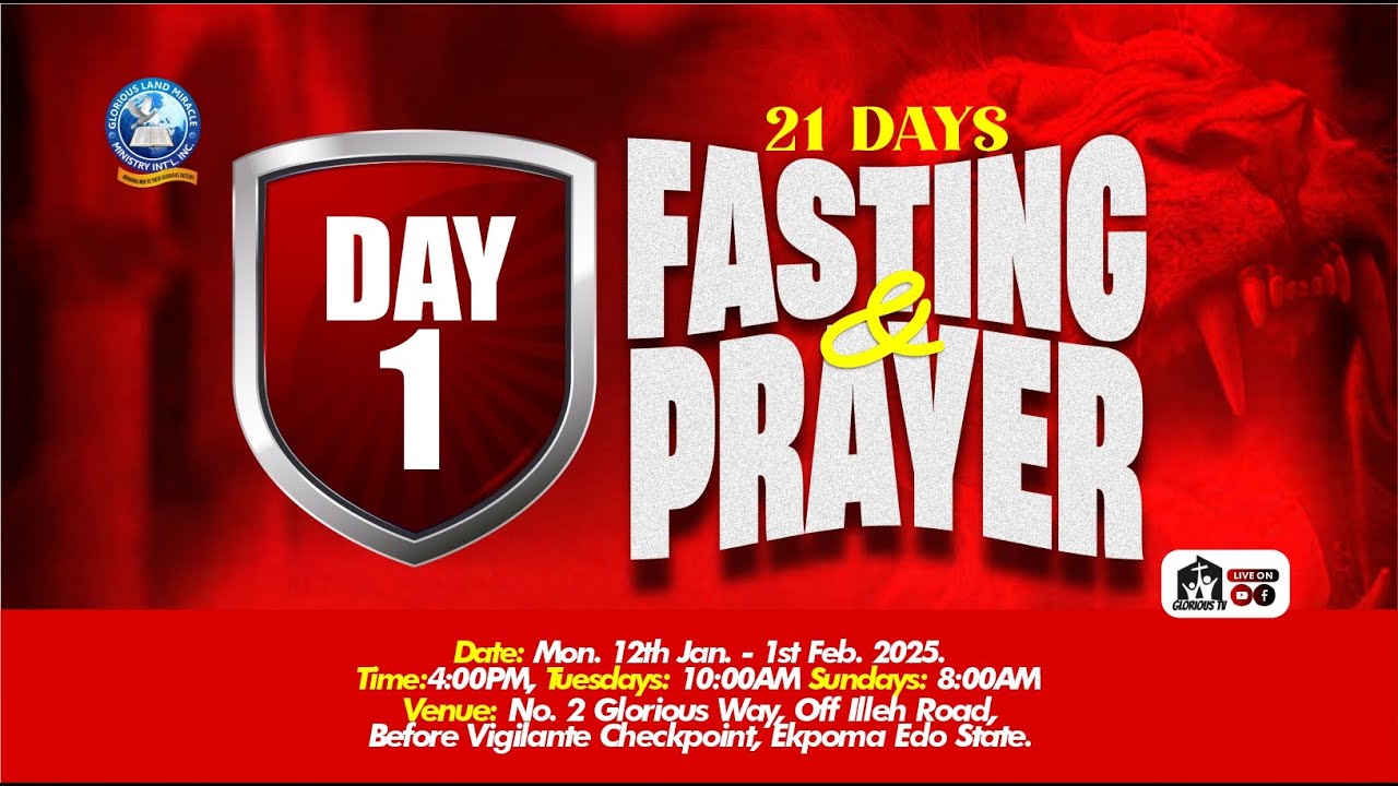 21 Days Fasting & Prayer || #Day 1|| Apostle Paul Okoromu || 12th January 2026