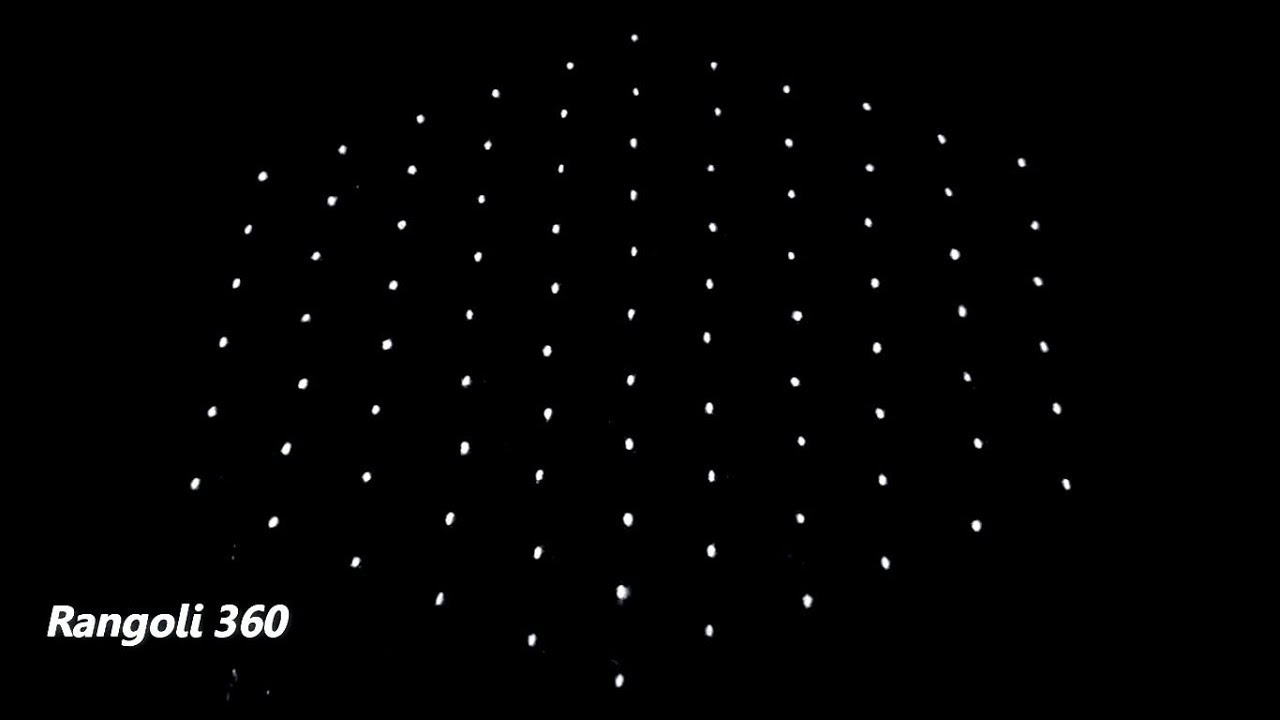 Easy & Simple rangoli with 11X6 dots | Simple rangoli | Kolam designs | Muggulu | Rangoli 360