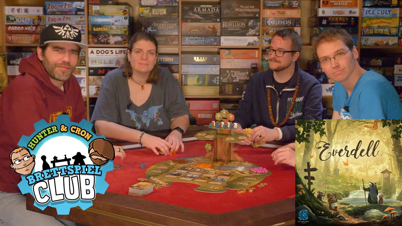 Everdell - Corinna und Krishna im Hunter & Cron Brettspiel-Club