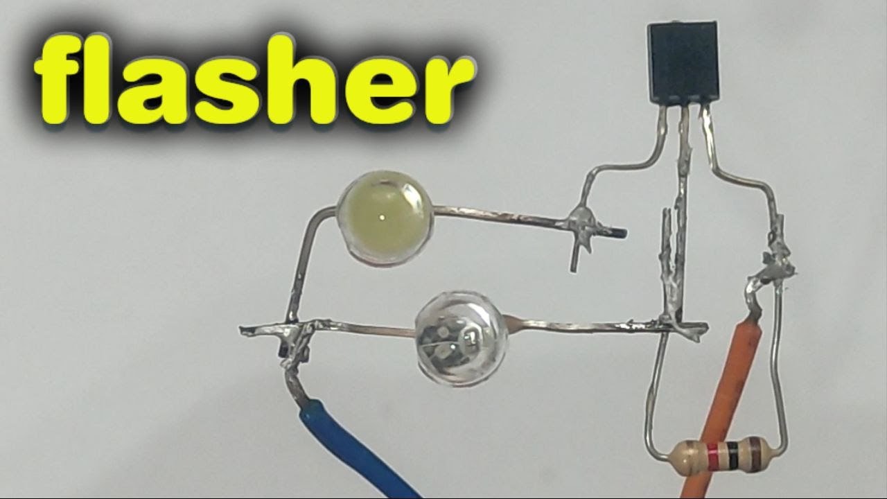 how to make a flasher with a transistor bc547