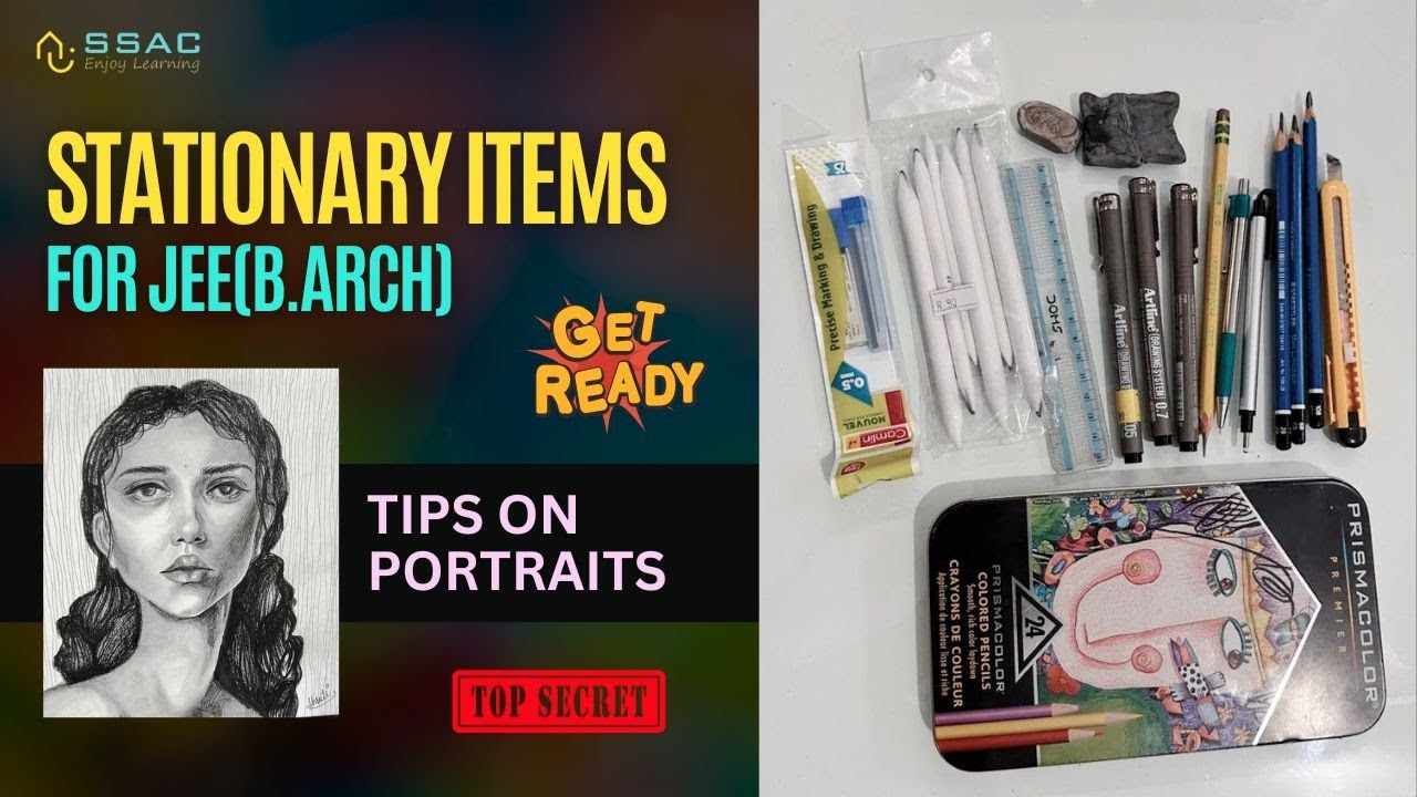 Stationary Items to carry for JEE B.arch Exam || How to attempt portrait questions || Secret Tips!