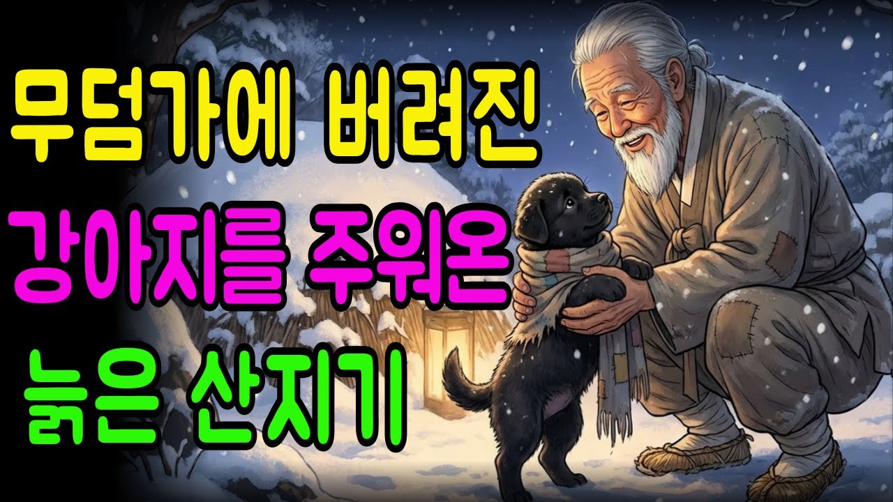 무덤가에 버려진 검은 강아지를 주워온 늙은 산지기, 강아지 하나가 바꾼 노인의 운명 | 야담 민담 설화 오디오북 전설 수면동화