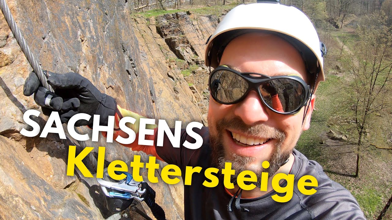 Klettersteig für Anfänger - Brandiser Ostbruch, B/C und A - im Herzen Sachsens bei Leipzig