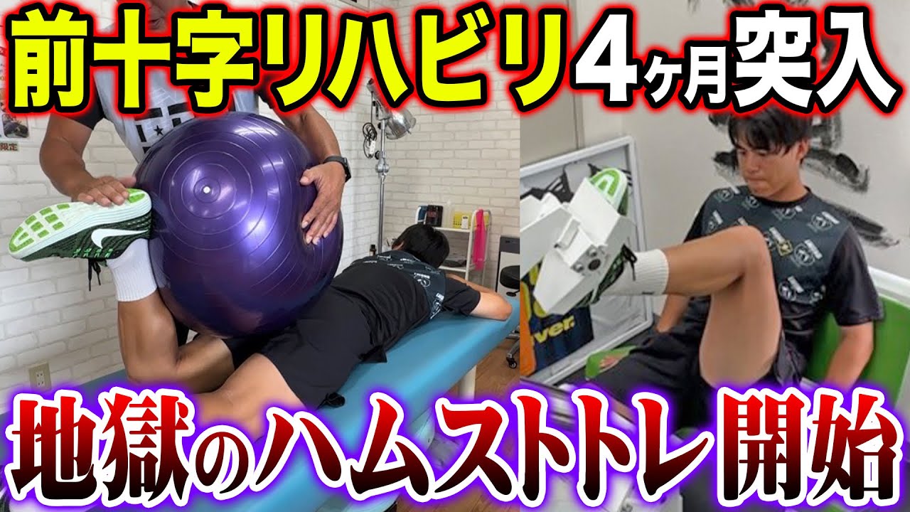 【密着】地獄のもも裏トレーニングで死にかけました。【膝の大怪我から最強になって復活する男の物語#7】