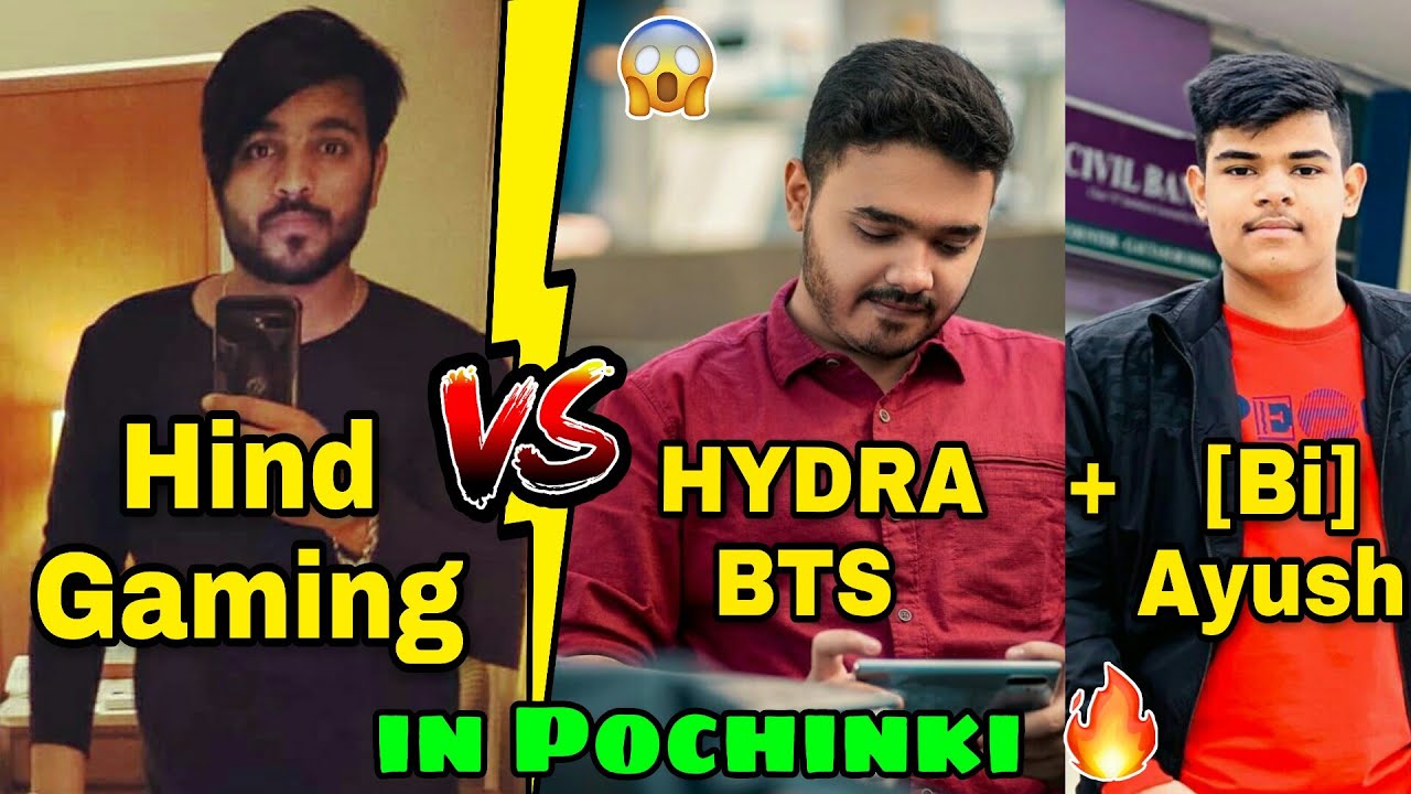 Hind420 Soldier vs HYDRA BTS + 【Bi】Ayush intense Fight in POCHINKI | Sniping | Emulator |