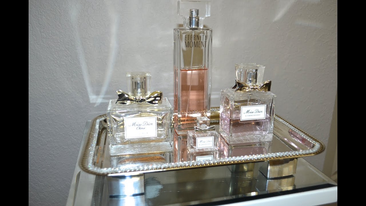 DOLLAR TREE  DIY PERFUME TRAY! INEXPENSIVE ROOM DECOR!