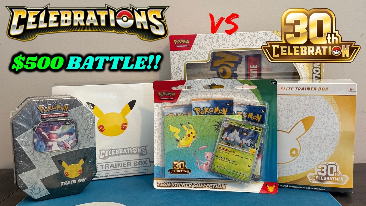 Битва на $500: Pokemon Celebrations (25 лет) против Pokemon (30 лет) &mdash; Вскрытие коллекционных карт!!