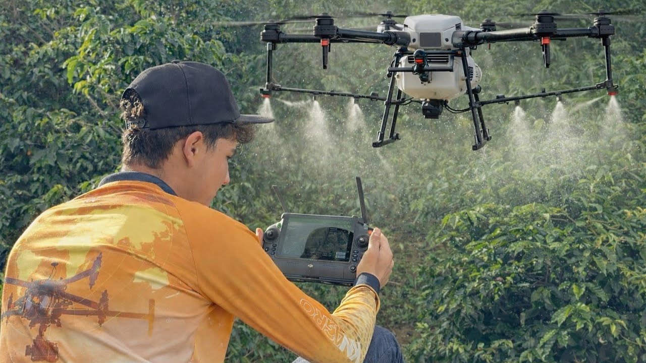 PULVERIZAÇÃO com DRONE, opção para tirar o peso das costas !