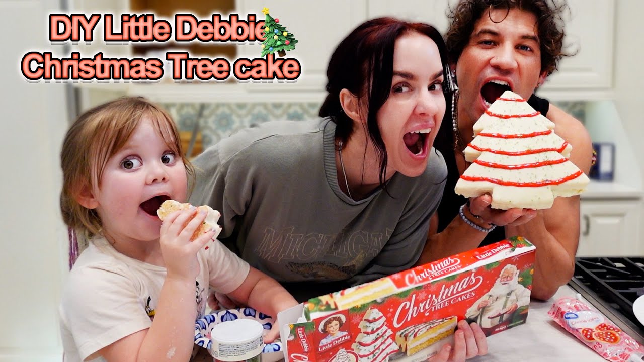 Рецепт рождественского торта в виде ёлки ​​от Little Debbie, сделанного своими руками.
