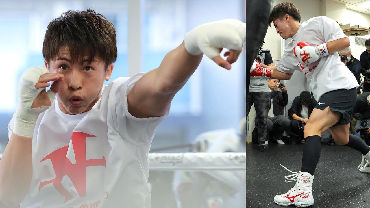 井上尚弥、グッドマン戦へ公開練習　シャドーとサンドバッグ打ちを各2ラウンド披露