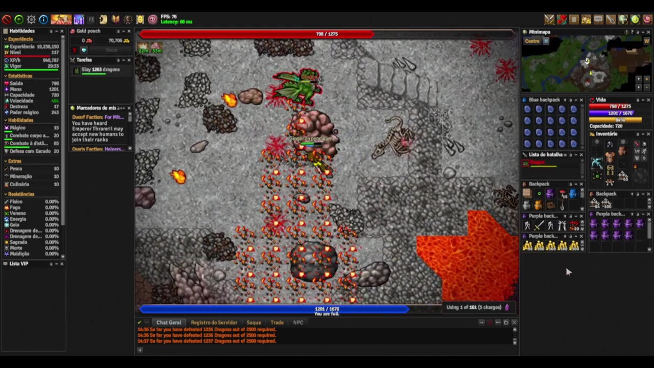 Dia 24 do RP no Pendulum - Free Account - Jogando 1 hora por dia. Medivia.Online