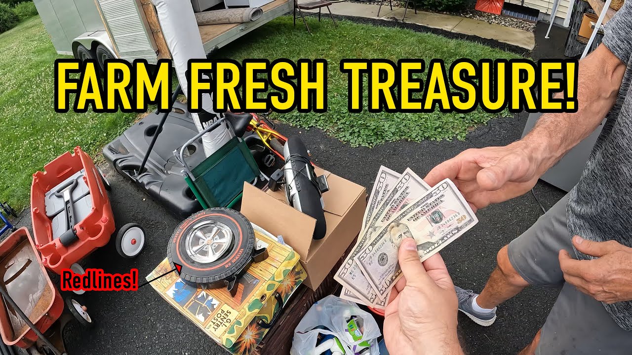 HOT WHEEL REDLINES & VINTAGE G.I. JOE TREASURE FOUND AT THIS FARMHOUSE GARAGE SALE! #hotwheels #toys
