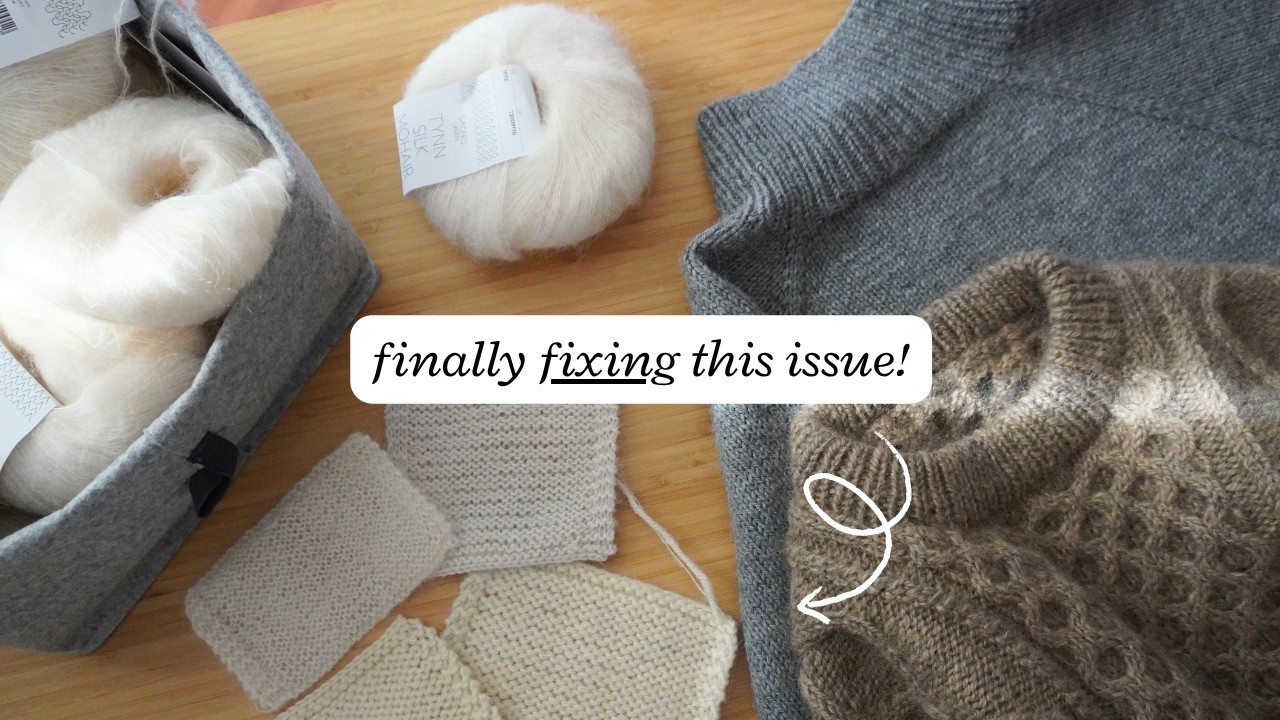 I Finally Fixed My Rowing Out (While Mending Two Sweaters)