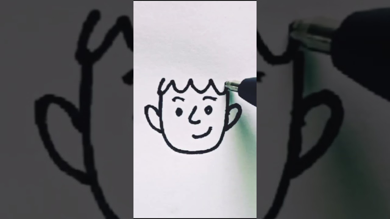 How to draw a cute baby face | boy face easy drawing 