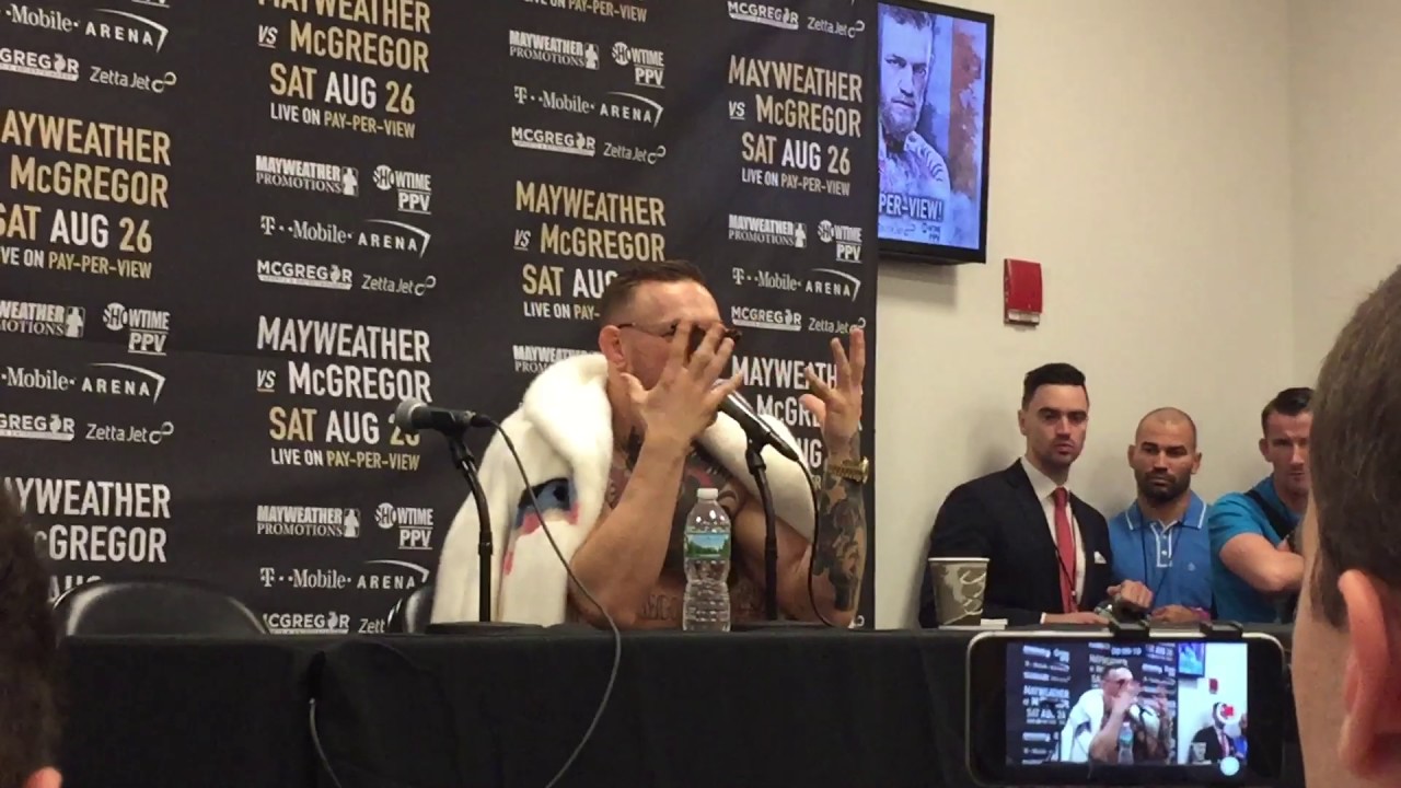 Conor McGregor FULL Post Wild Run In With Floyd Mayweather - esnews boxing