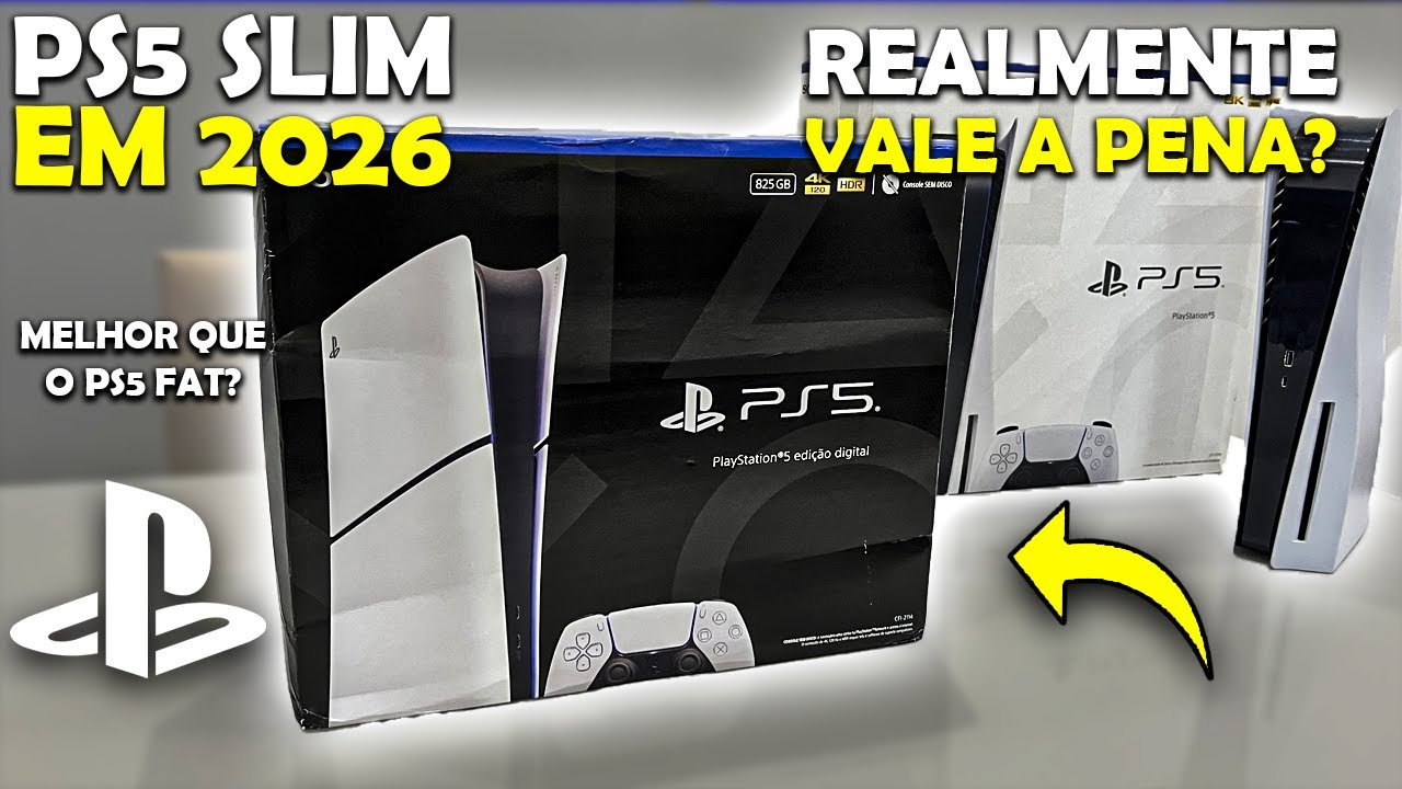 COMPREI um PLAYSTATION 5 SLIM em 2026 - VALE A PENA?